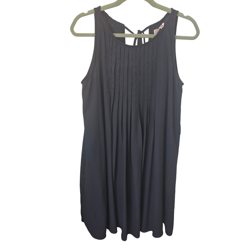 Nanette Lepore Sleeveless Shift Dress Navy Blue Size 10 Work Neutral Minimalist